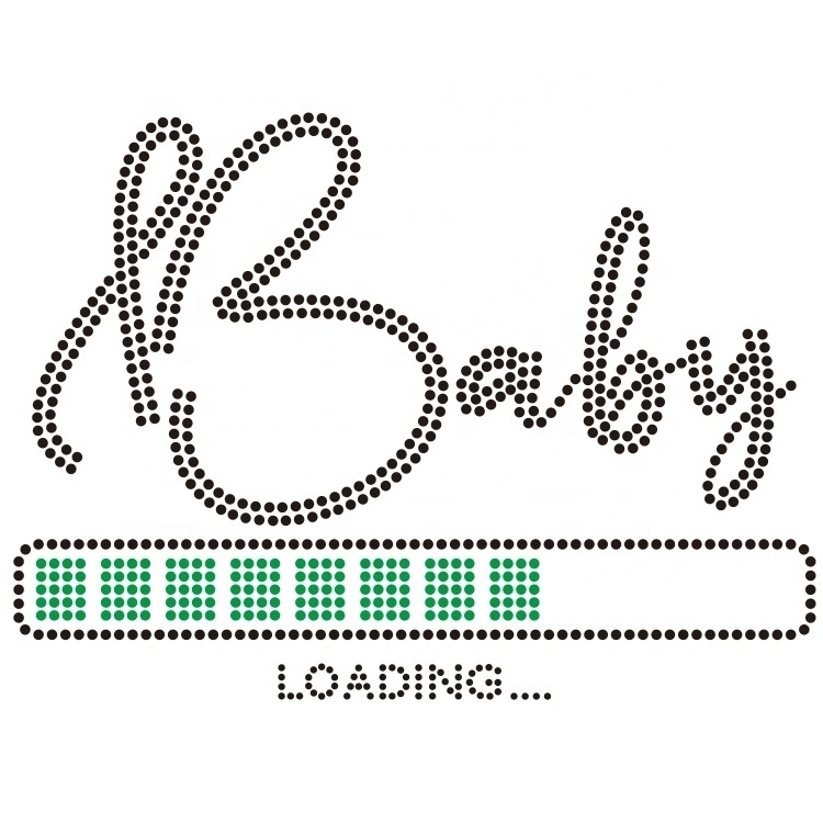 Baby Kiss Beautiful Custom God Bling Rhinestone Transfer Iron On Crystal Motif Hot Fix