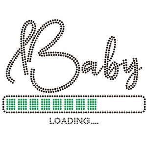 Baby Kiss Beautiful Custom God Bling Rhinestone Transfer Iron On Crystal Motif Hot Fix