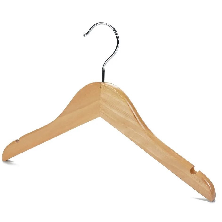 IANGO Eco-friendly Natural Free Customized Coats Hanger Wooden Kids Baby Children Toddler Hanger