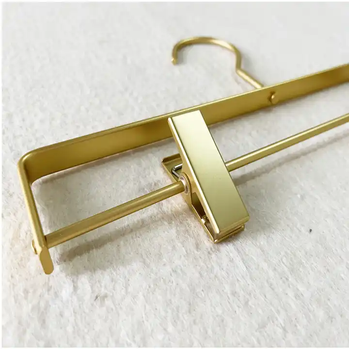 High Quality Gold Aluminum Metal Hangers Skirts Pants Trousers-for Clothing Store Living Room Laundry Use-Golden Hangers Coats