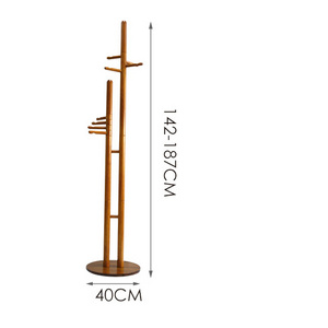 Solid wood durable Double pole coat rack