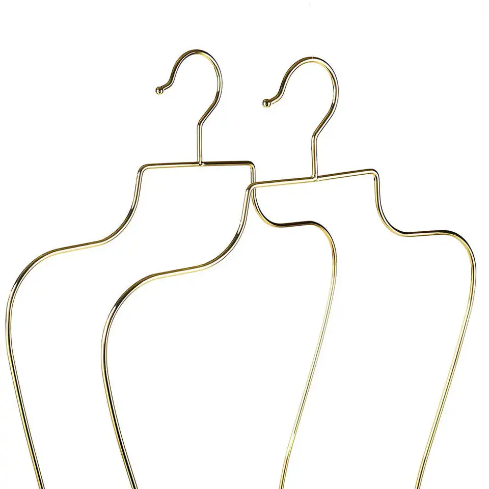 IANGO No MOQ OEM Women Metal Swimwear Body Shape Hangers Gold Swimsuit Swimming Hanger