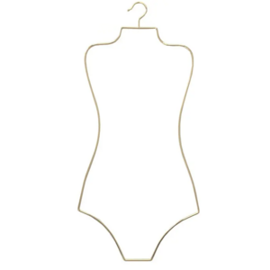 IANGO No MOQ OEM Women Metal Swimwear Body Shape Hangers Gold Swimsuit Swimming Hanger