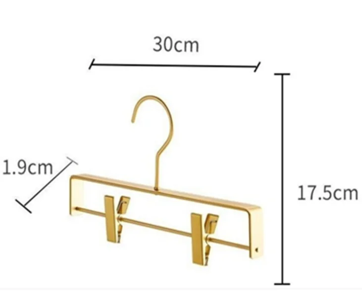 High Quality Gold Aluminum Metal Hangers Skirts Pants Trousers-for Clothing Store Living Room Laundry Use-Golden Hangers Coats