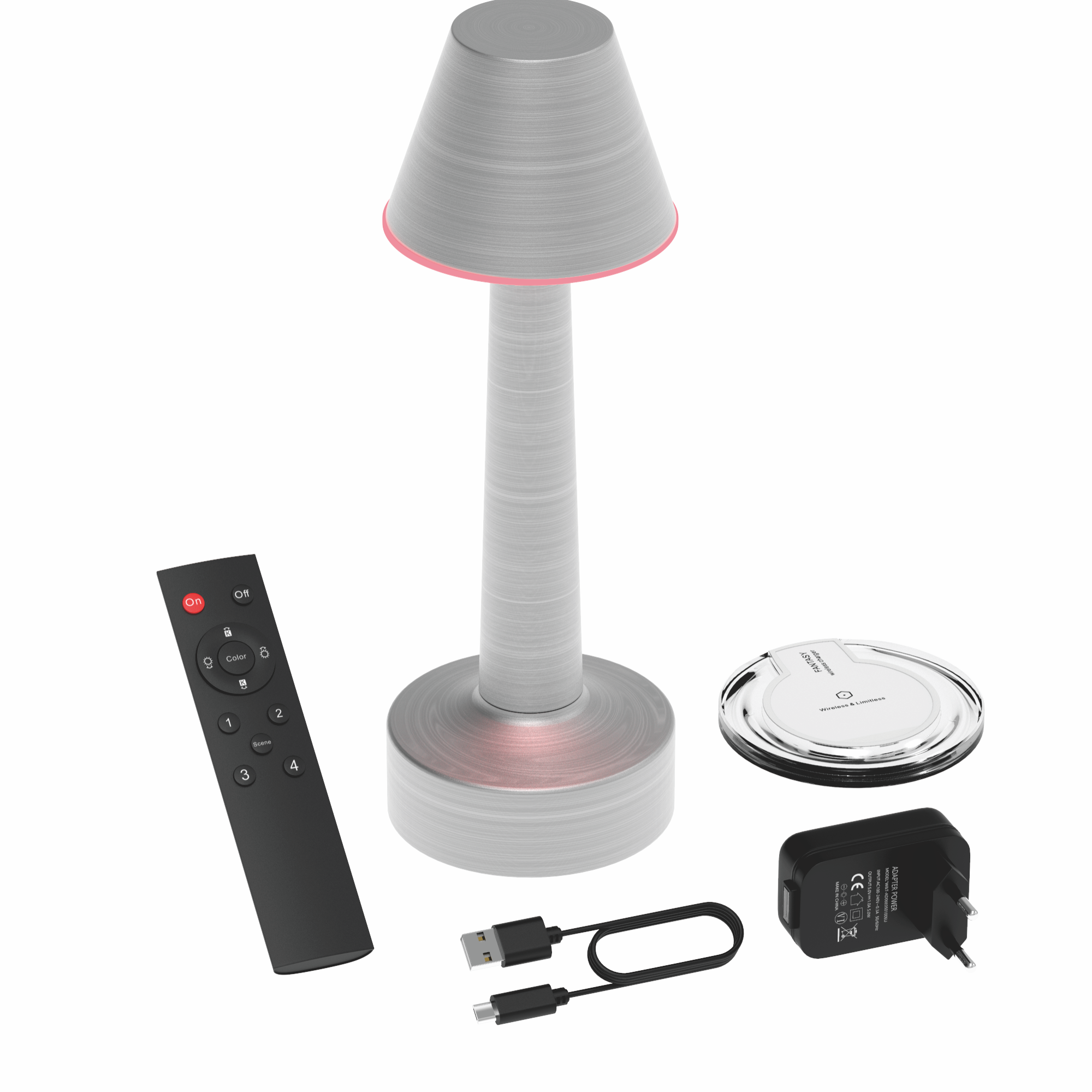 LED Home Light 2600mAh Long Lasting Table Lamp with RGB color remote control rechargeable table lamp