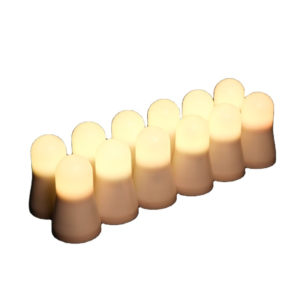 12pcs/box LED Tealight Candles Rechargeable Electric Battery Operated Flameless Candles With Remote