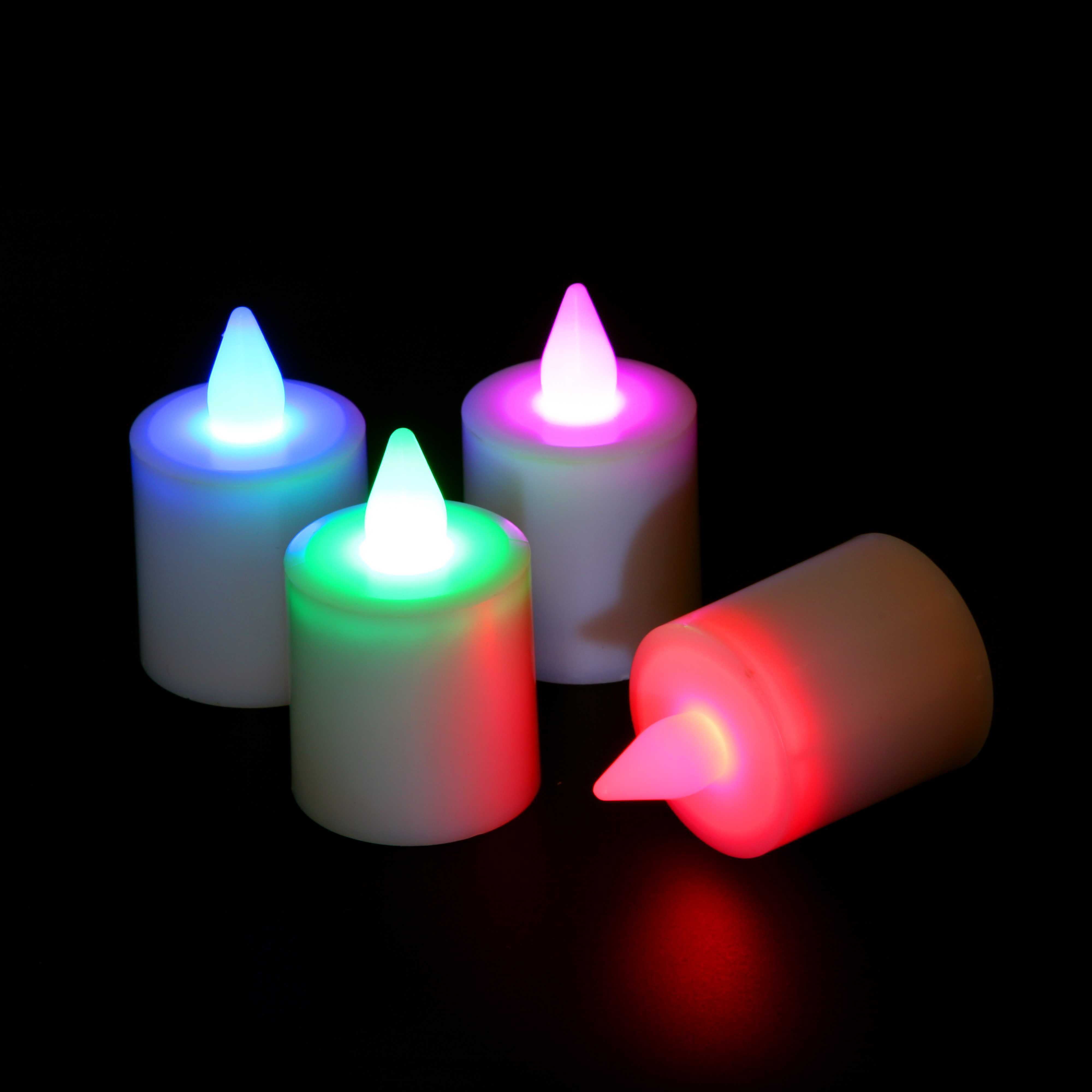 Set of 4pcs Led candle Tealight cordless Flameless table candle lamp Mood lighting for wedding Christmas Party Outdoor decor