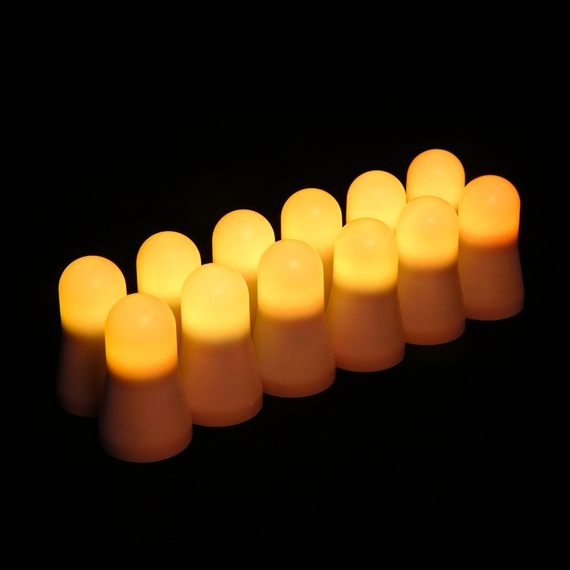 12 LED Flickering Rechargeable Tea Lights Candle set