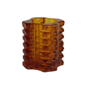 Amber Glass Votive Candle Holders