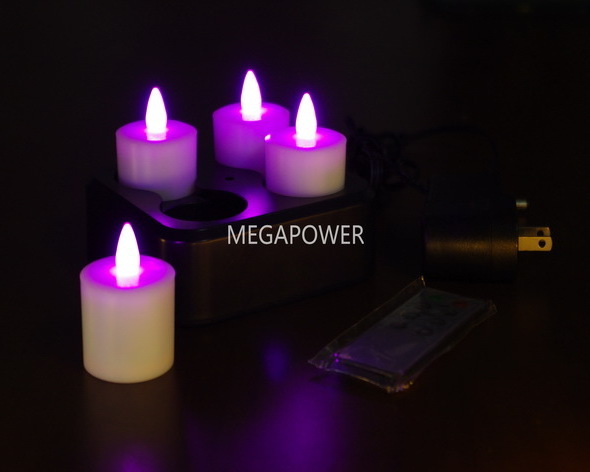 Flameless LED Tea light Candles Rechargeable With USB Charging Port Power Supply