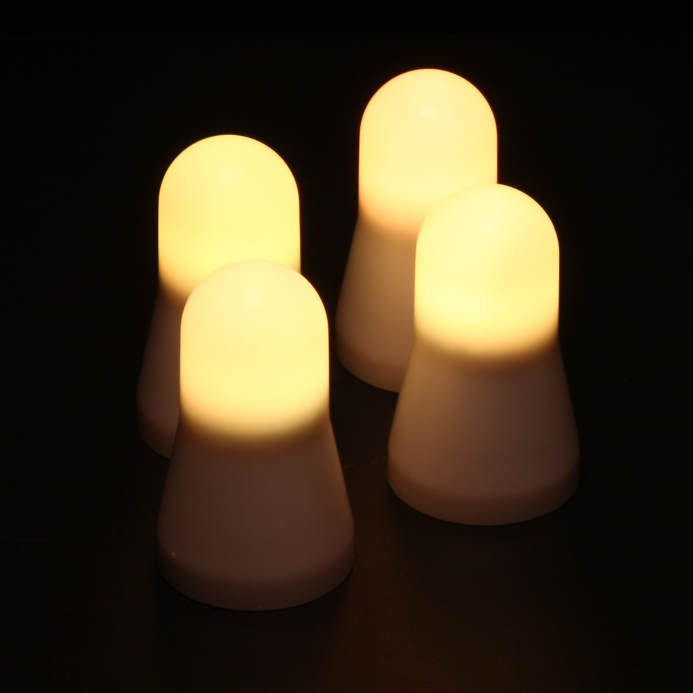 4PCS/set Battery Operated LED Tea Light rechargeable Candles Flameless Flickering Wedding Party Lighting