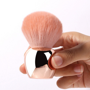 ianna  Rose Gold Transparent PS Handle Makeup Face Powder Blush Brush Manicure Nail Dust Cleansing Brush