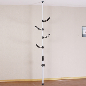 Modern Single Pole Fixed Stand Corner Rack Cheap Coat Clothes Hanger Pole