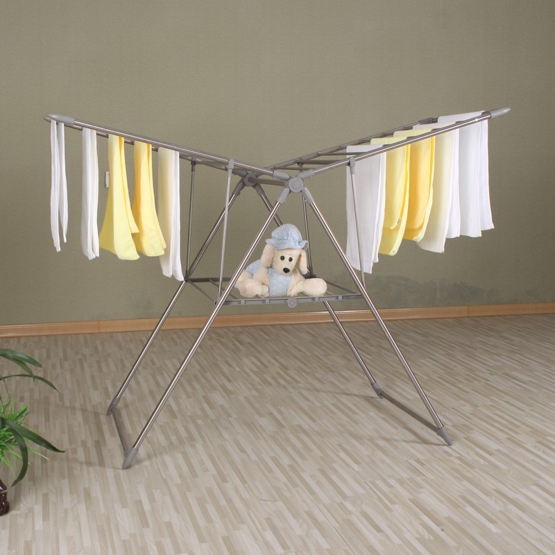 Portable Stainless Steel Clothes Coat Dryer Airer Foldable Dress Drying Racks With Good Quality