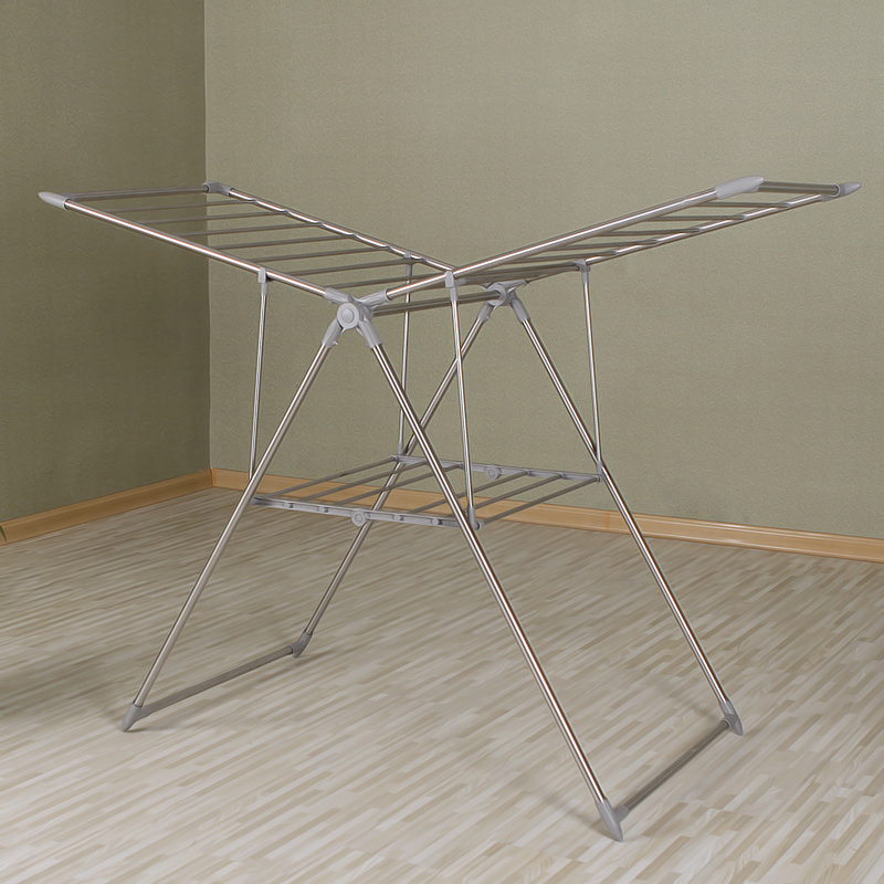 Portable Stainless Steel Clothes Coat Dryer Airer Foldable Dress Drying Racks With Good Quality