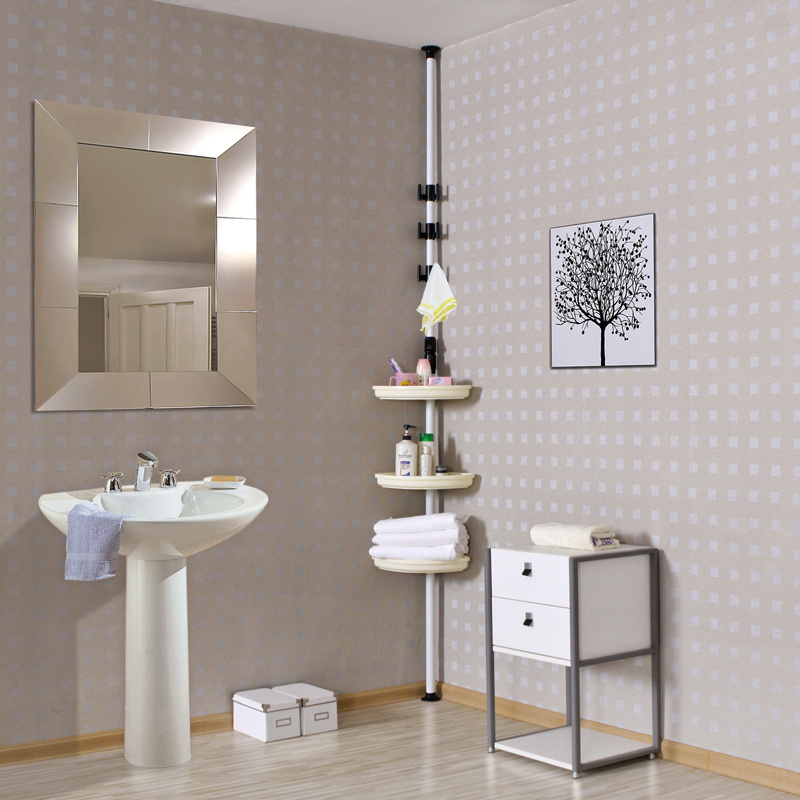 Pop Sales Adjustable Bathroom Corner Storage Shelf Shampoo Rack