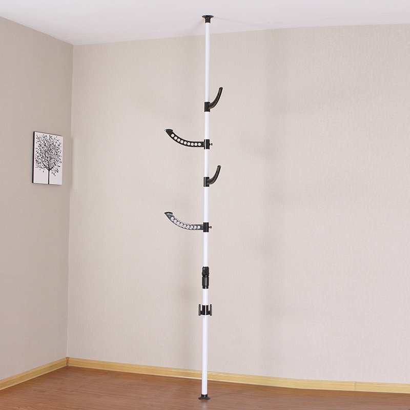 Modern Single Pole Fixed Stand Corner Rack Cheap Coat Clothes Hanger Pole