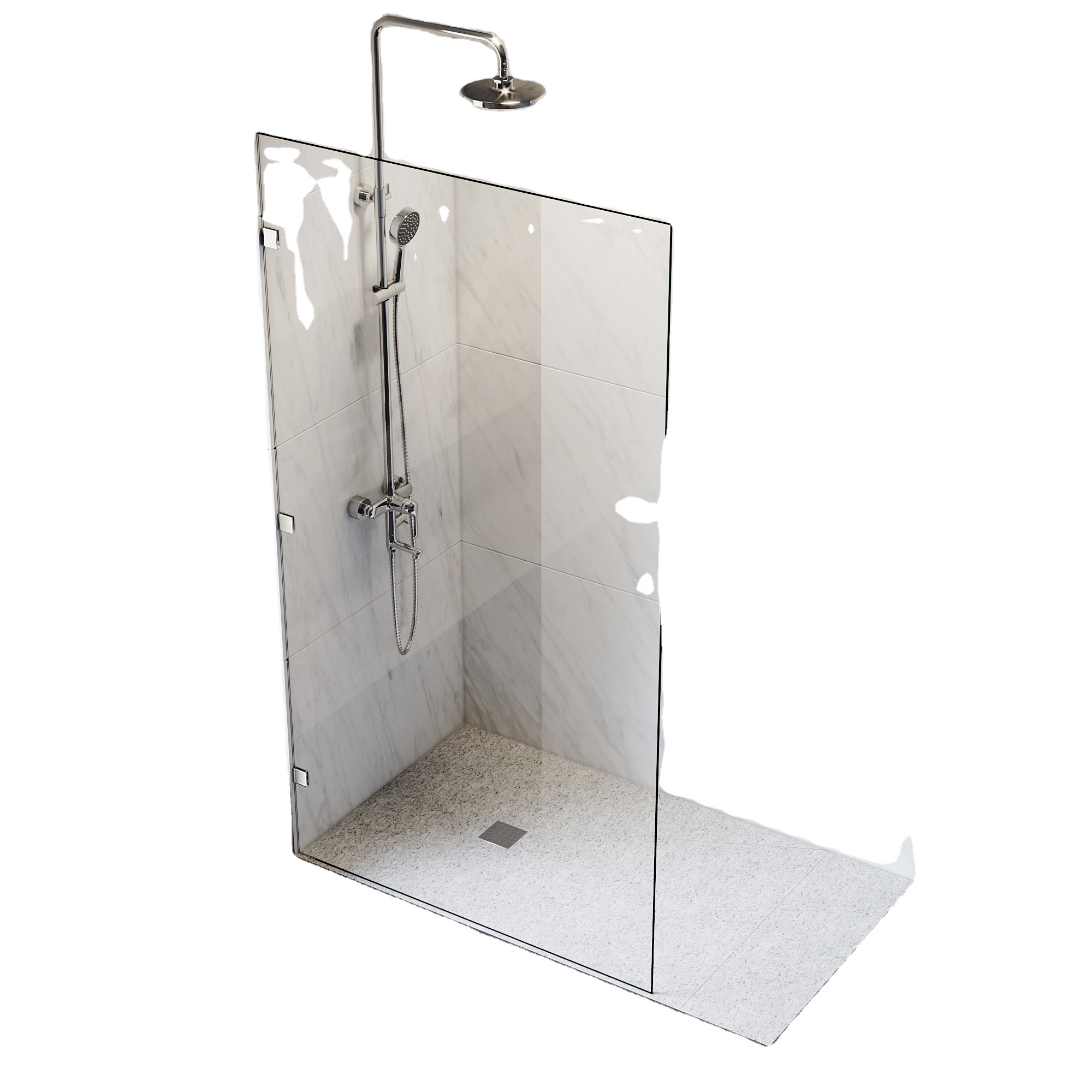 Hot selling walk in shower screen clear tempered glass Shower Doors, sided bathroom shower