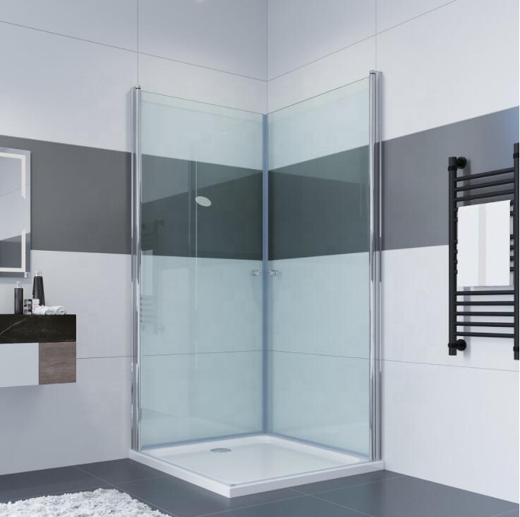 Hot selling shower enclosure clear tempered glass, double swing doors shower box ,hot selling sided shower