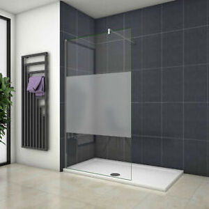 Hot selling frosted walk in shower screen tempered glass with bathroom shower supporting bar shower doors