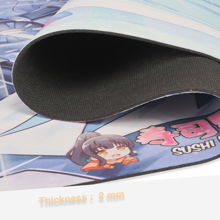 Sublimation Design Printed Anime Logo Yugioh Mouse Pad Neoprene Rubber Custom Trading Card Game Play Mat