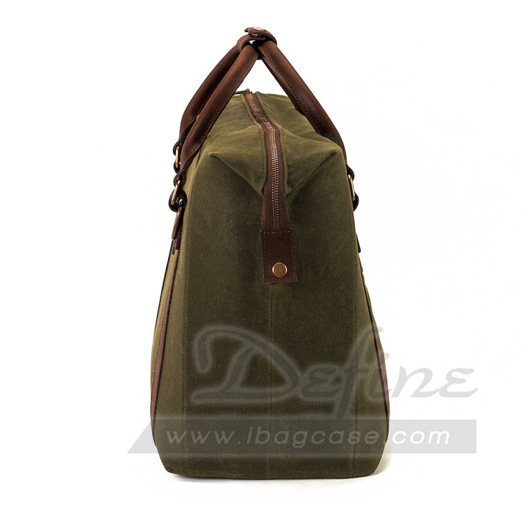 Factory Customize Insulated Travel Canvas Wine Bag Outdoor Wine Picnic Tote Bag Waxed Canvas Cooler Bag