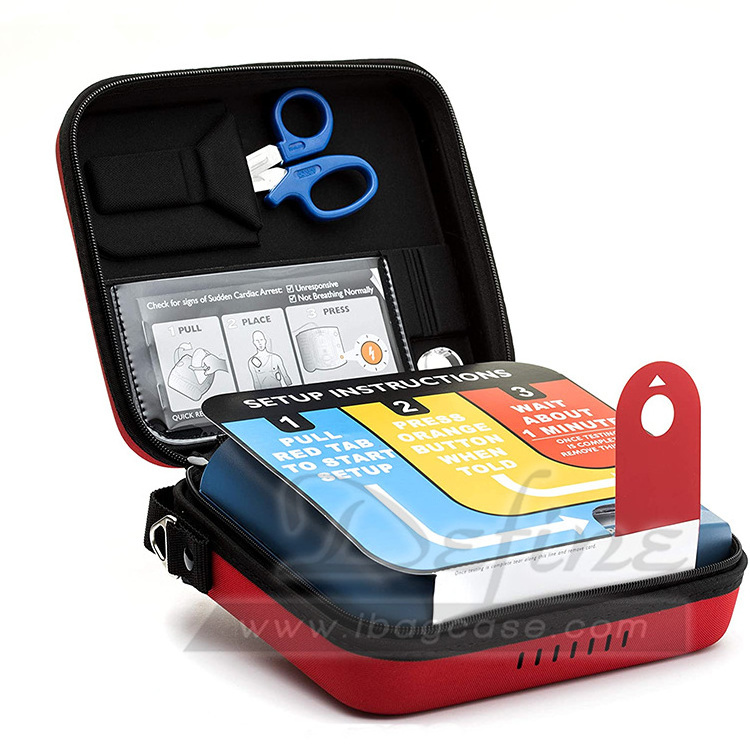 Customized ONSITE/HOME Medical Aid AED Defibrillator EVA Standard Carry Case