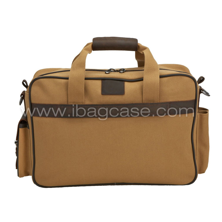 Factory Custom Pilot Folio Bag Leather Canvas Aviation Pilot Bag