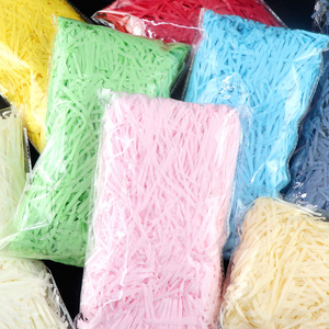 10g Lafite Grass Shredded Paper Silk Packaging Gift Box Decorative Filler Colorful Shredded Paper Strip RAFFIA Grass Shredded