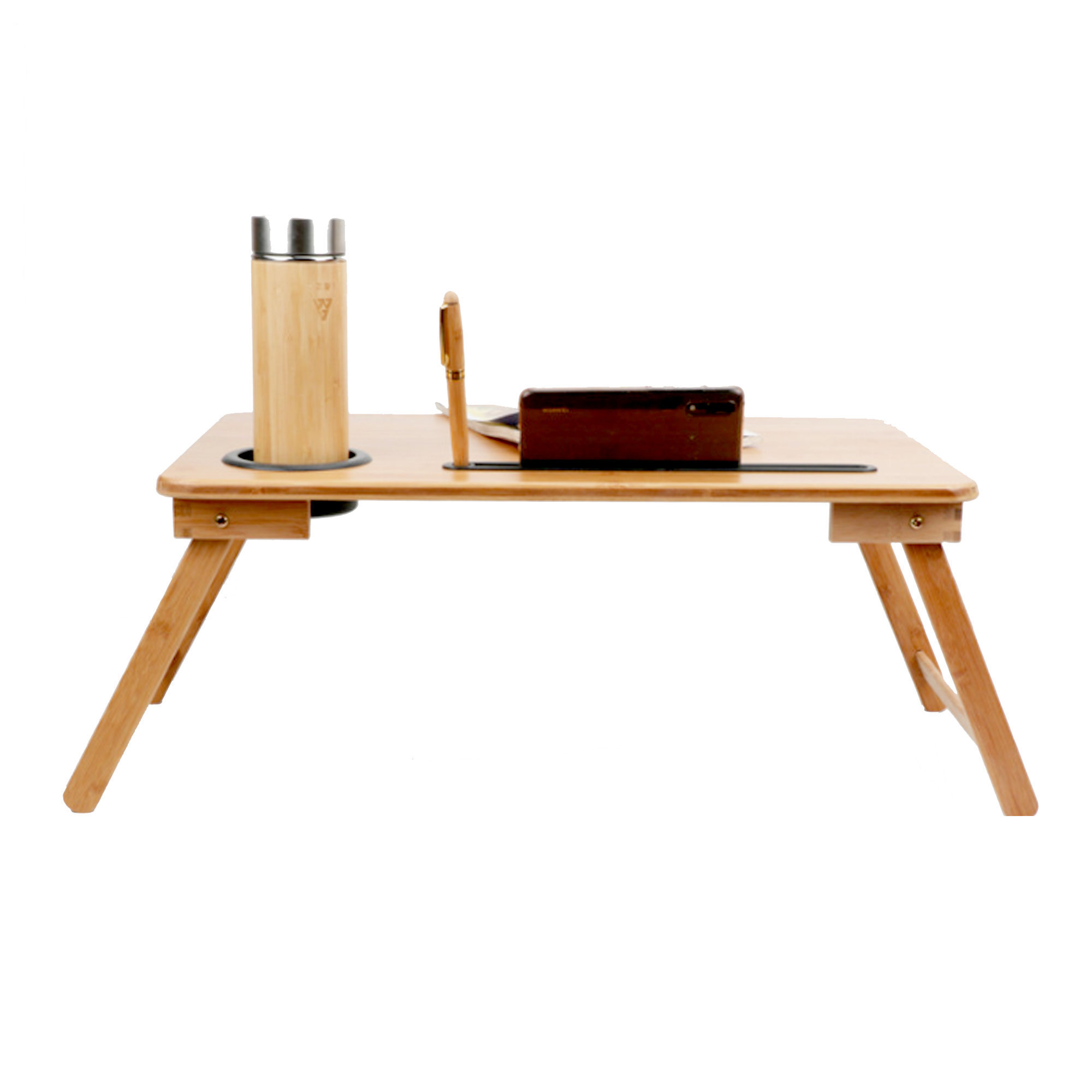 Laptop Desk Bamboo Laptop Table Adjustable Lap Tray Bed Serving Tray Breakfast Table Foldable Notebook Computer Desk