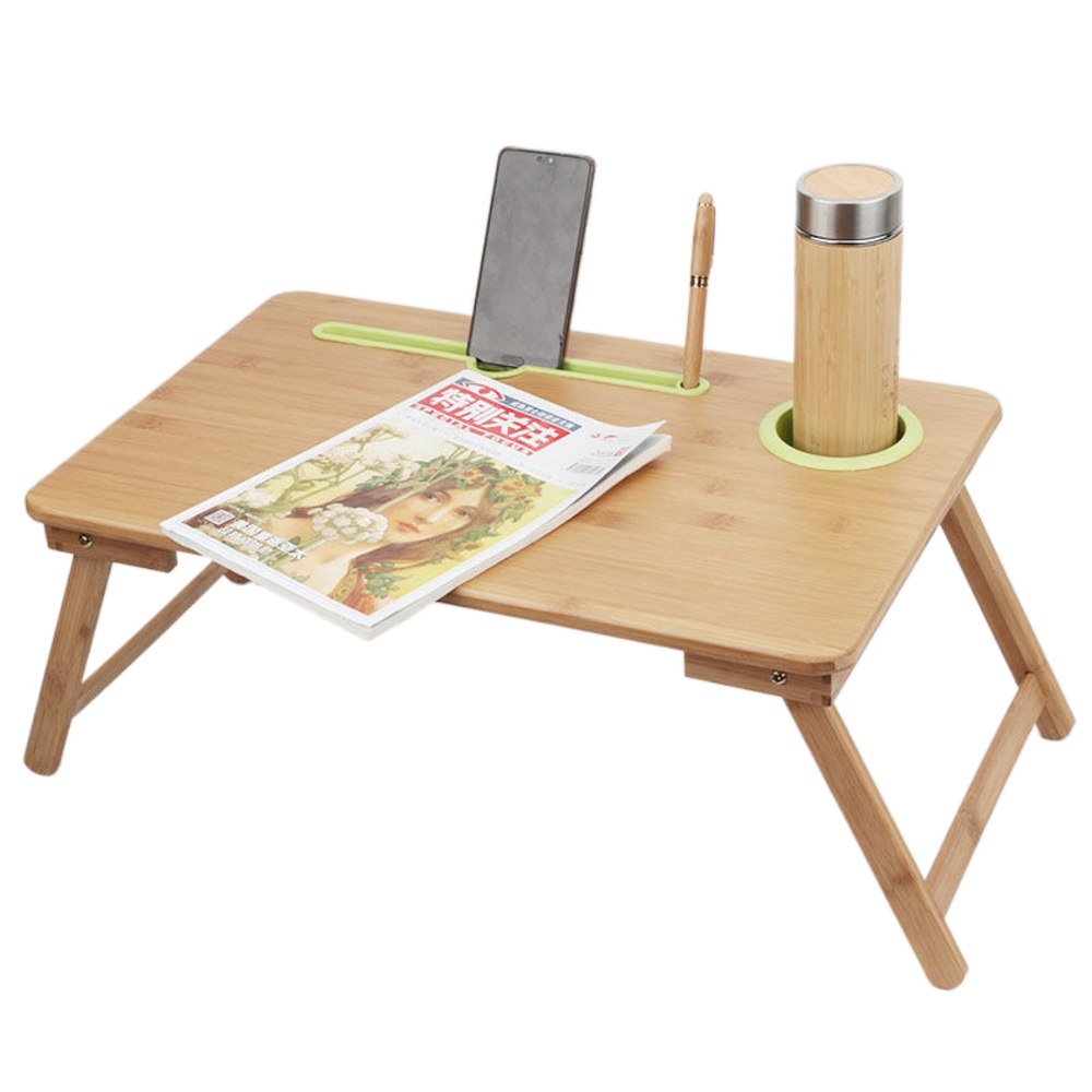 Laptop Desk Bamboo Laptop Table Adjustable Lap Tray Bed Serving Tray Breakfast Table Foldable Notebook Computer Desk