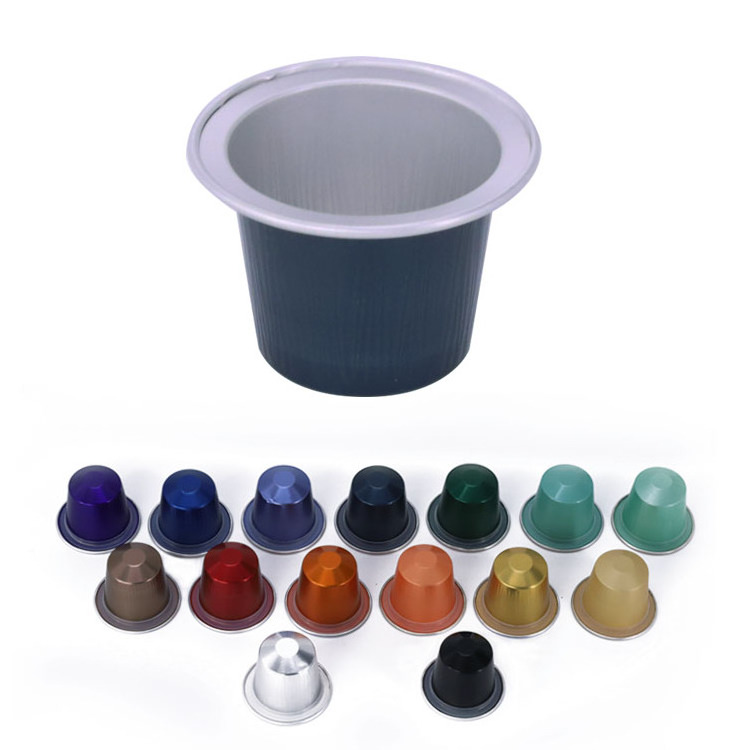 Automatic Aluminum 37mm/15ml Coffee Capsule Nespresso Compatible Coffee Capsule with Cover