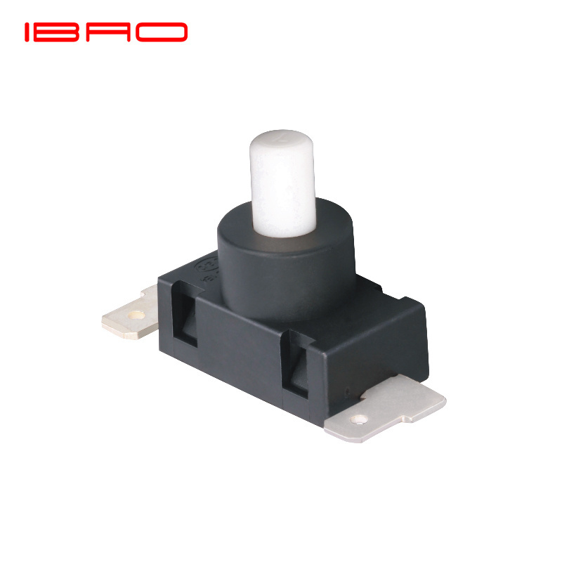 IBAO PAD Series pcb flat waterproof on-off protective cover 4 pin mini light power 220 volt momentary push button switch