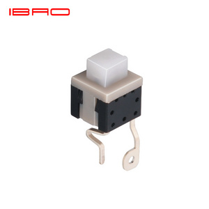 IBAO PAD Series pcb flat waterproof on-off protective cover 4 pin mini light power 220 volt momentary push button switch