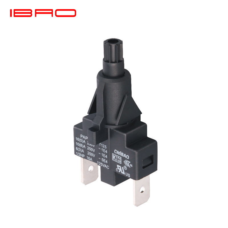 IBAO PAD Series pcb flat waterproof on-off protective cover 4 pin mini light power 220 volt momentary push button switch