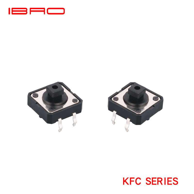 IBAO KFC series ip67 waterproof mini push button latching 5 pin 4 pin dip smt normally open smd tact switch