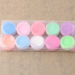 NEW Random 10 pcs Neon Colors Phosphorescent Fluorescent Nail Art Powder Glow In Dark Acrylic Powder