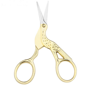 Durable Stainless Steel Vintage Classic Embroidery Scissors Nail Art Stork Bird Scissors Cutters Clippers Styling Tools Clipper