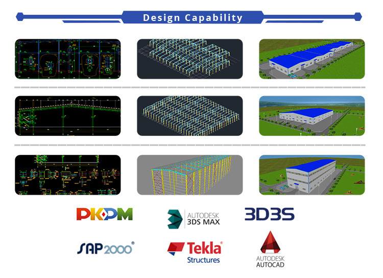 Large Span Steel Space Frame Structure Construction Frame Warehouses Steel Storages Build