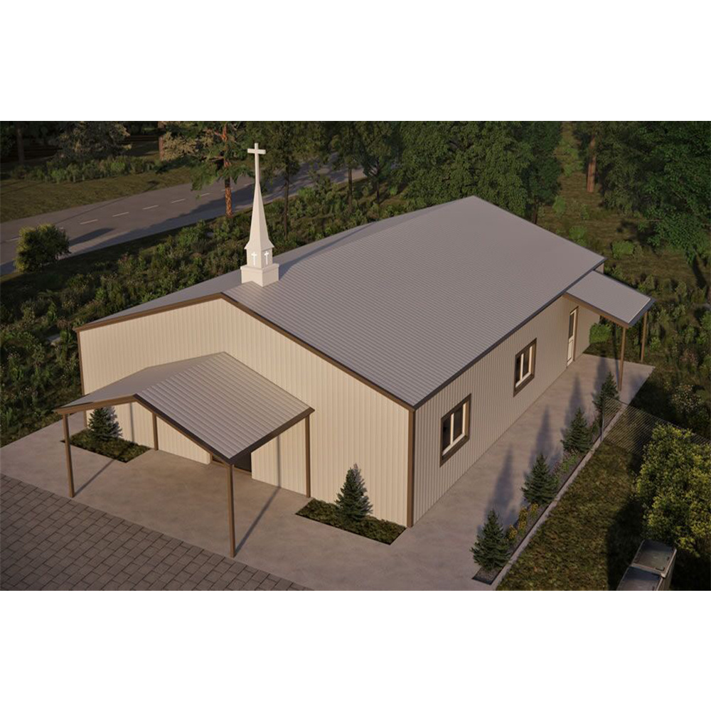 Steel Structure Outdoor Church Construction Design Prefabricated Metal Church Prefab Church Building