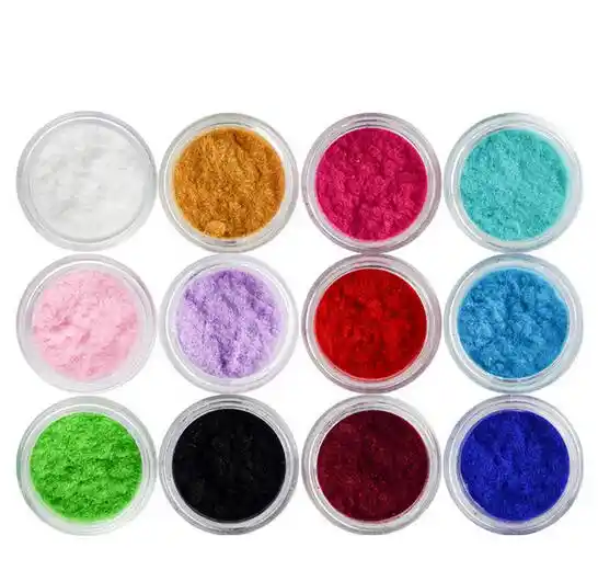 Colorful Bright Nail Manicure Design 3D Nail Art Velvet Flocking Powder for Nail Manicure