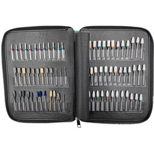 Hot Sale 72 Pcs Ceramic Nail Drill Bit Set Cuticle Remover Manicure Tungsten Carbide Nail Drill Bits With Display Shelf