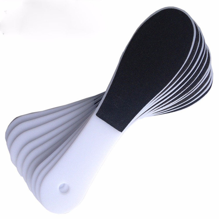 Professional Callus Remover Pedicure Tool Long Handle White Color Plastic Sandpaper Foot File With Low Price