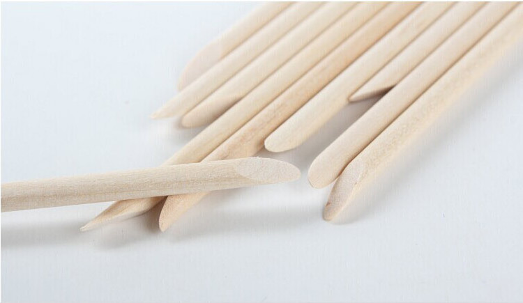 Double Head Dead Skin Push Wooden Cuticle Stick for Nail Art Tool