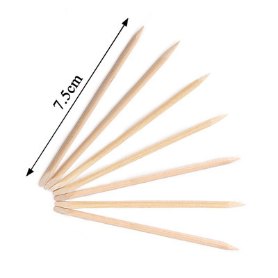 Double Head Dead Skin Push Wooden Cuticle Stick for Nail Art Tool