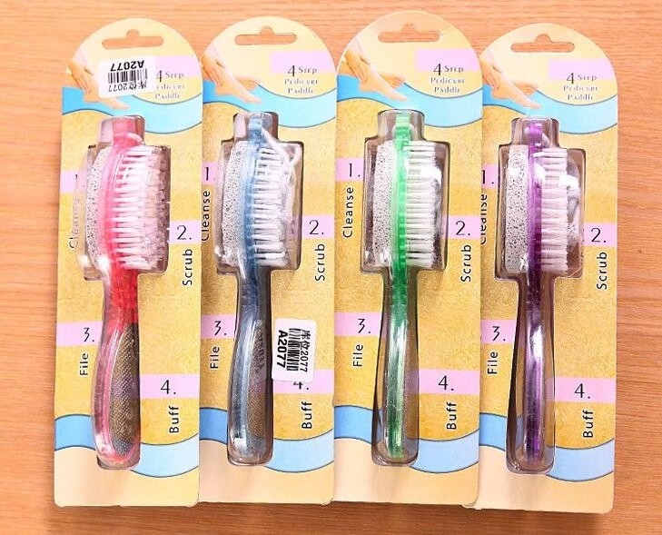 Wholesale Pedicure Callus Remover Grinding Skin Scrubber Toe Brush Colorful Pedicure Foot File