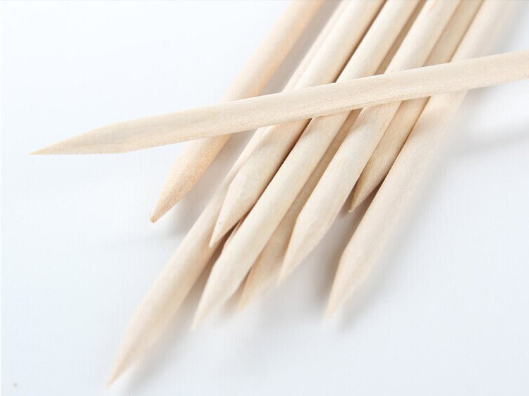 Double Head Dead Skin Push Wooden Cuticle Stick for Nail Art Tool