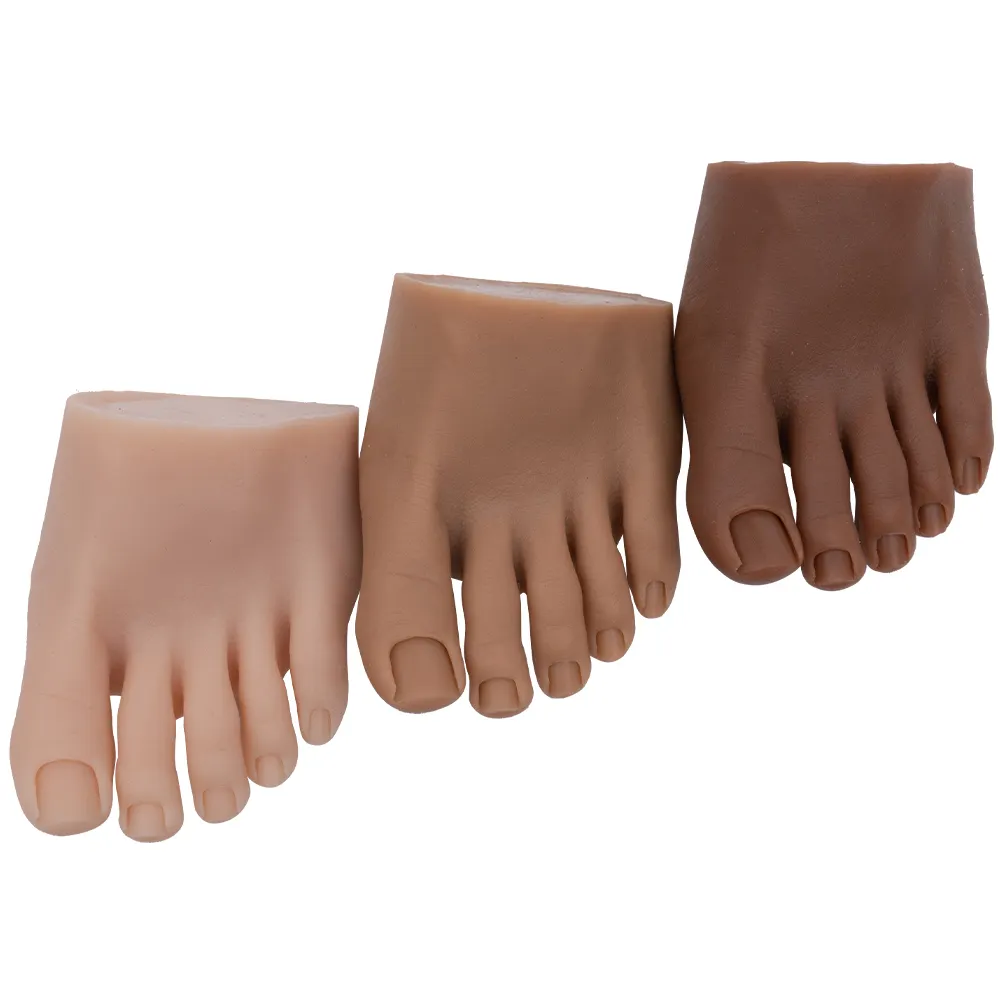 Soft Realistic Sexy Silicone Female Foot Wholesale Cheap Price Mannequin Reality Model Salon Nail Silicone Practice Feet