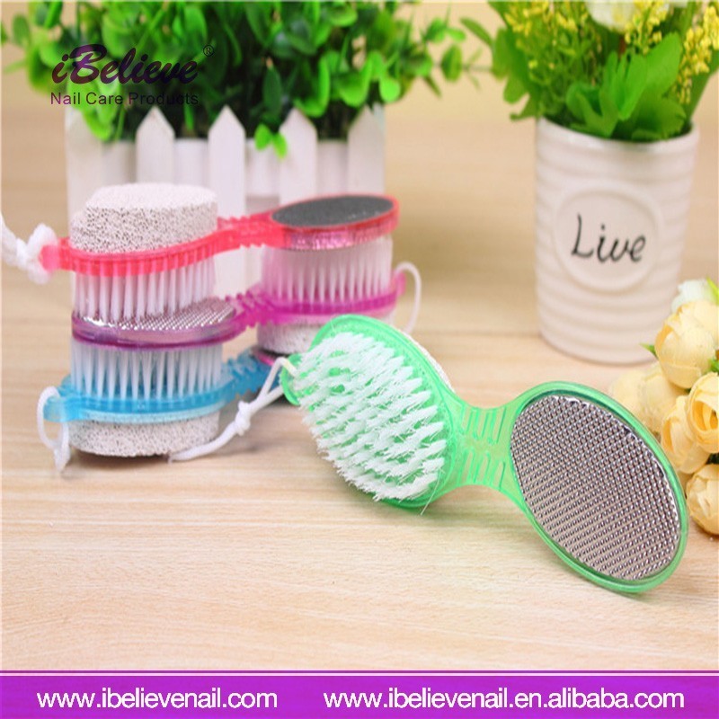 Wholesale Pedicure Callus Remover Grinding Skin Scrubber Toe Brush Colorful Pedicure Foot File