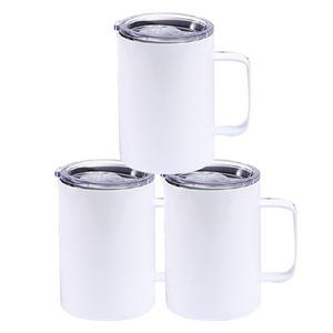 US warehouse  Sublimation blanks beer coffee 12oz Stainless Steel Double Wall sublimation mug with handle